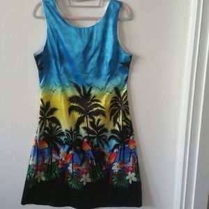 Tropical graphic design summer dress